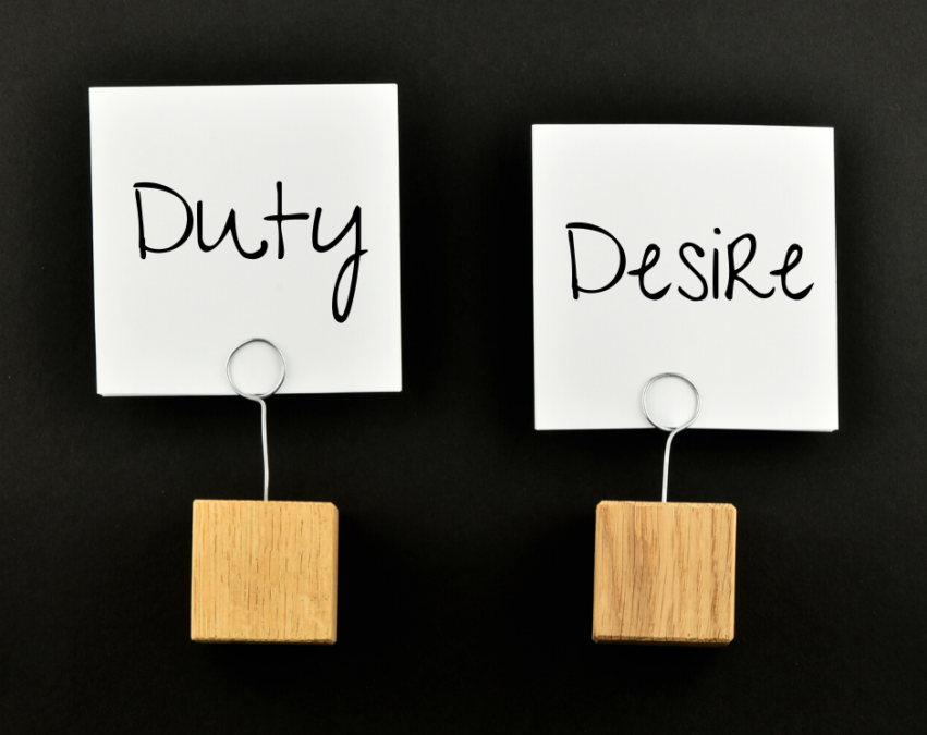 The Difference Between Duty and Desire for Associations